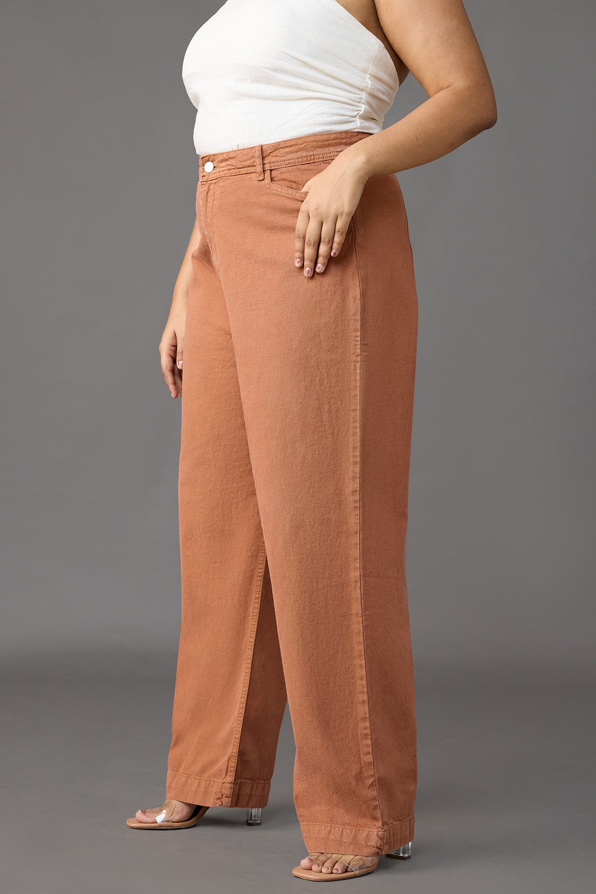 Curve Chestnut Charm Straight Jeans