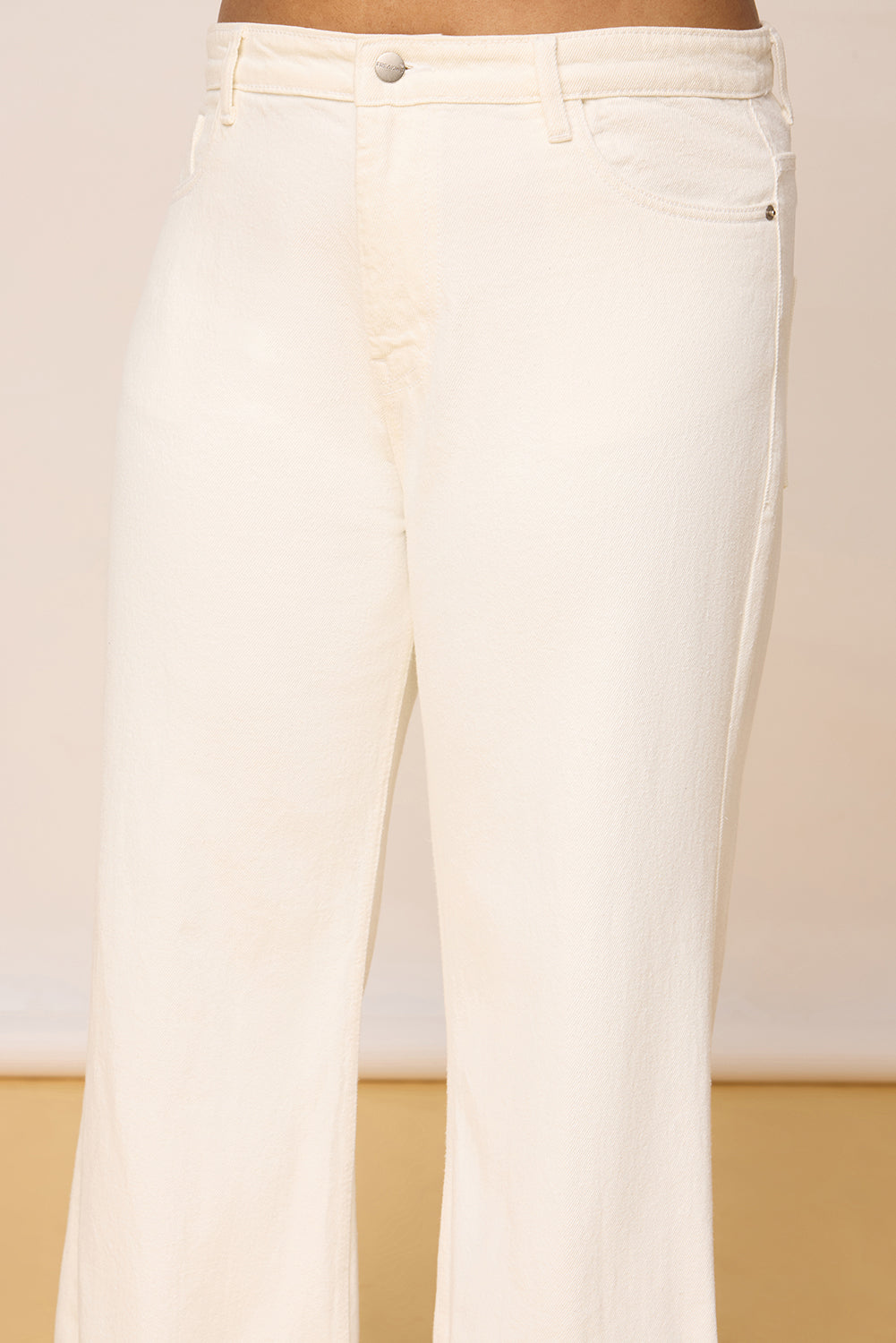 Curve Statement White Flare Jeans