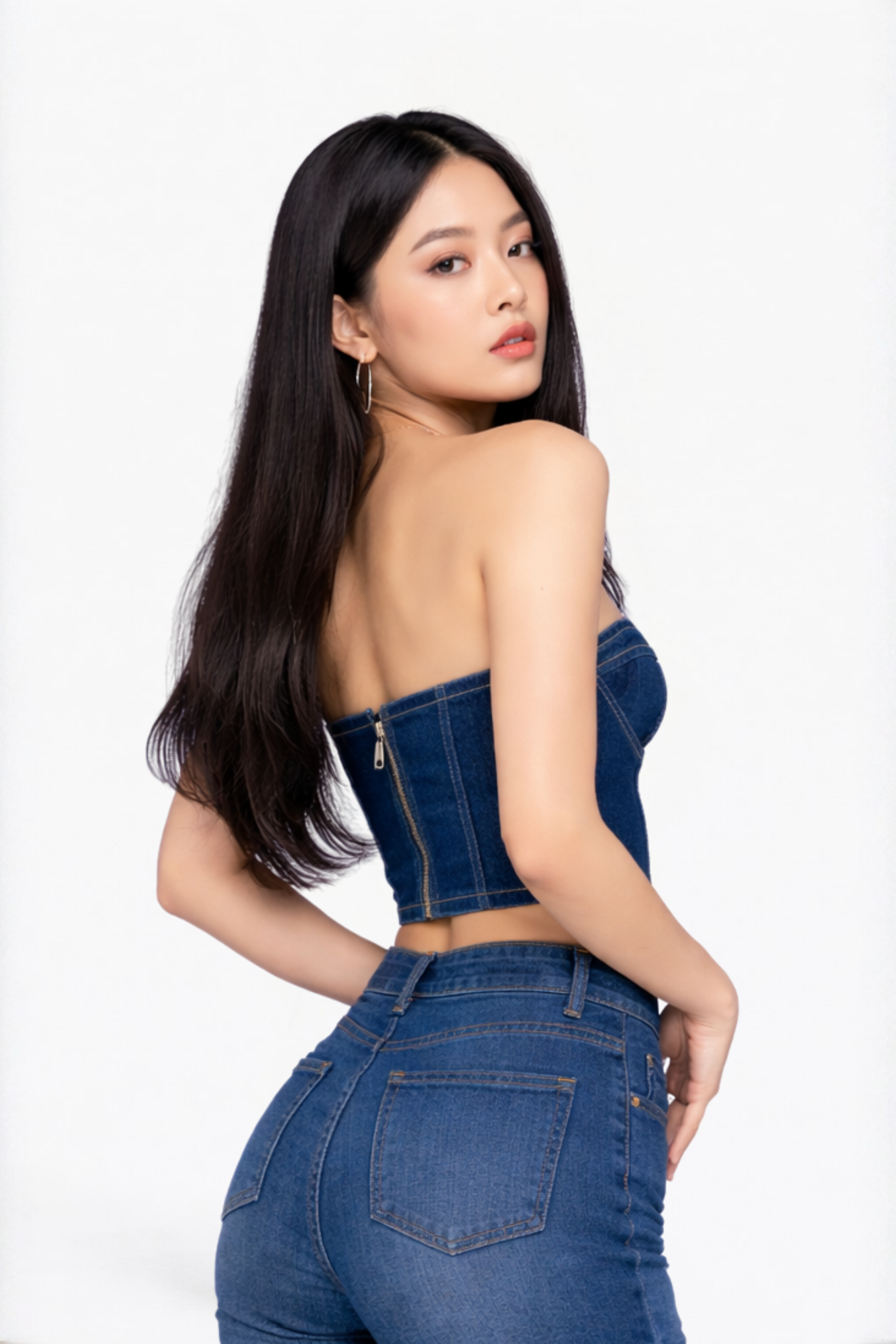 Indigo Denim Bralette Top
