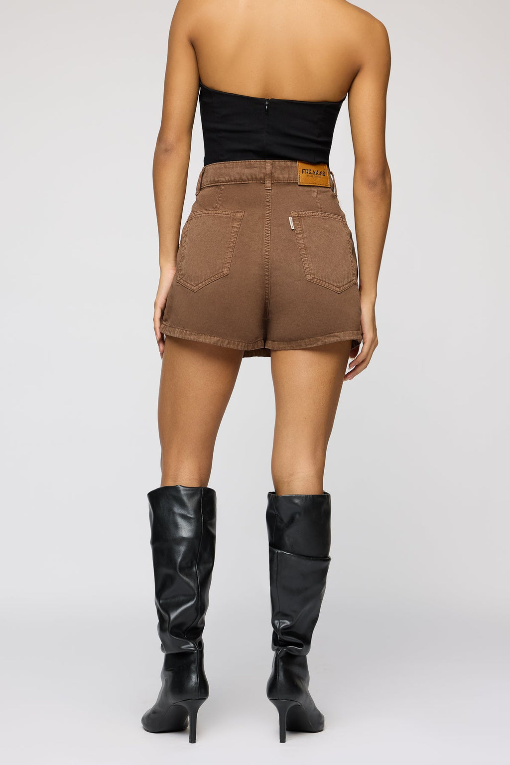 Pecan Brown Asymmetric Skort