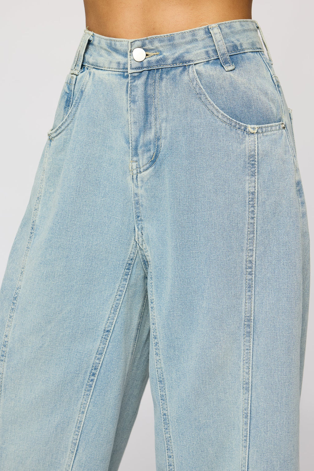 Dew Blue Women's Flared Korean Pants