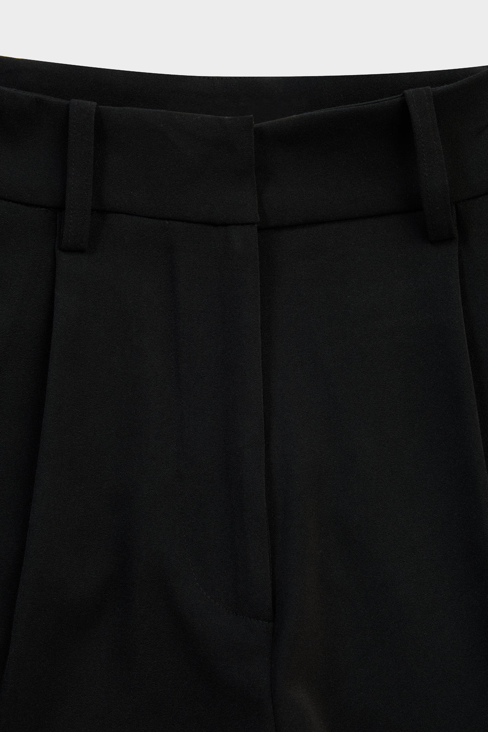 Soot Black Adjustable Women's Wide Korean Pants