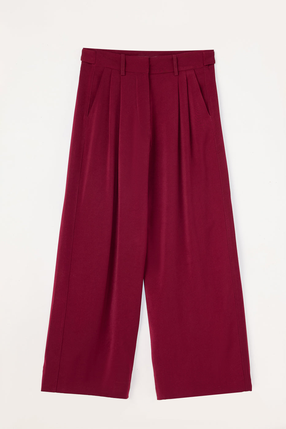 Burnt Maroon Adjustable Women's Flare Korean Pants