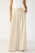 Light Khaki Formal Women's Flared Korean Pants