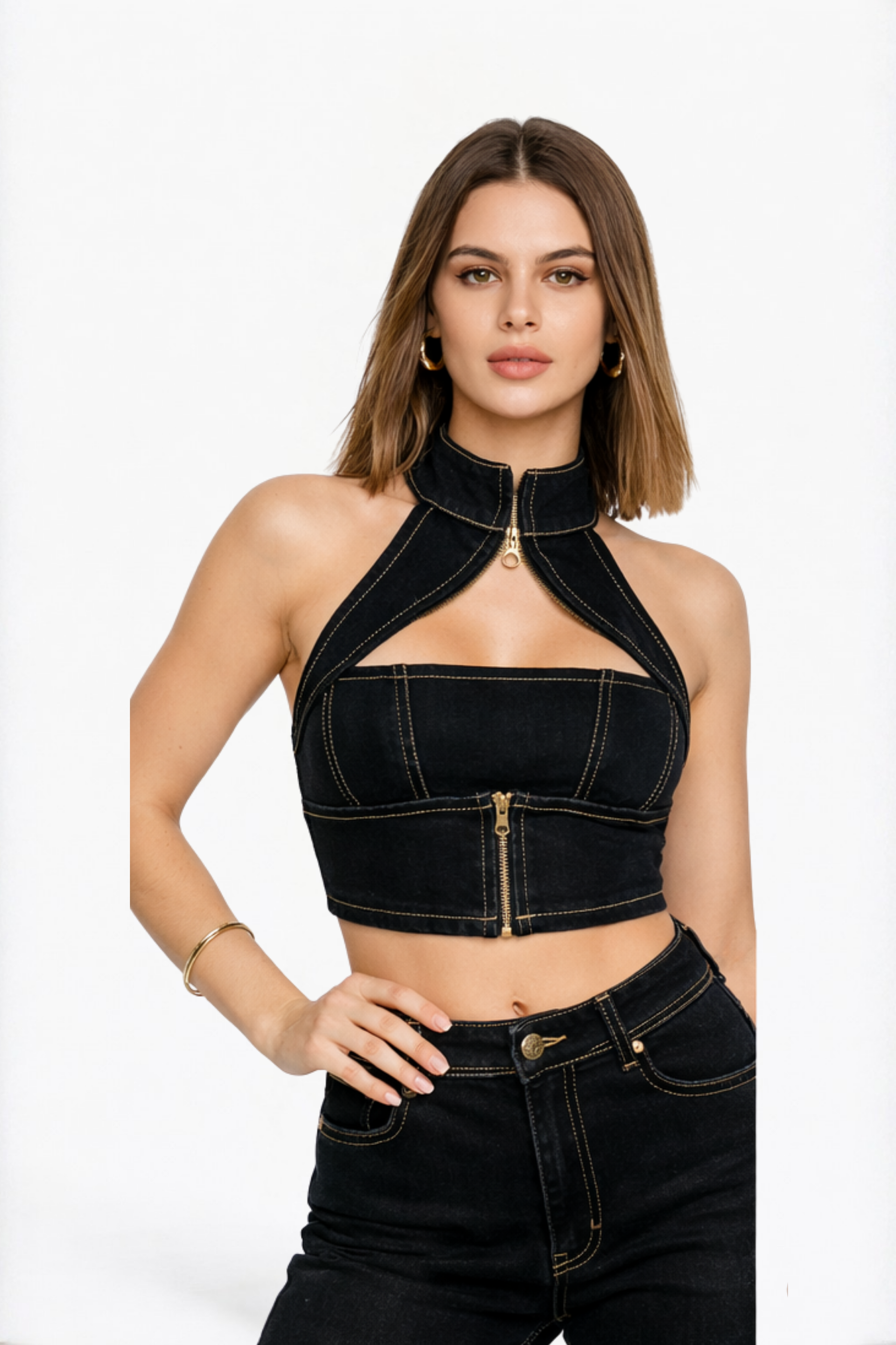 Black Gothic Chained Women's Top