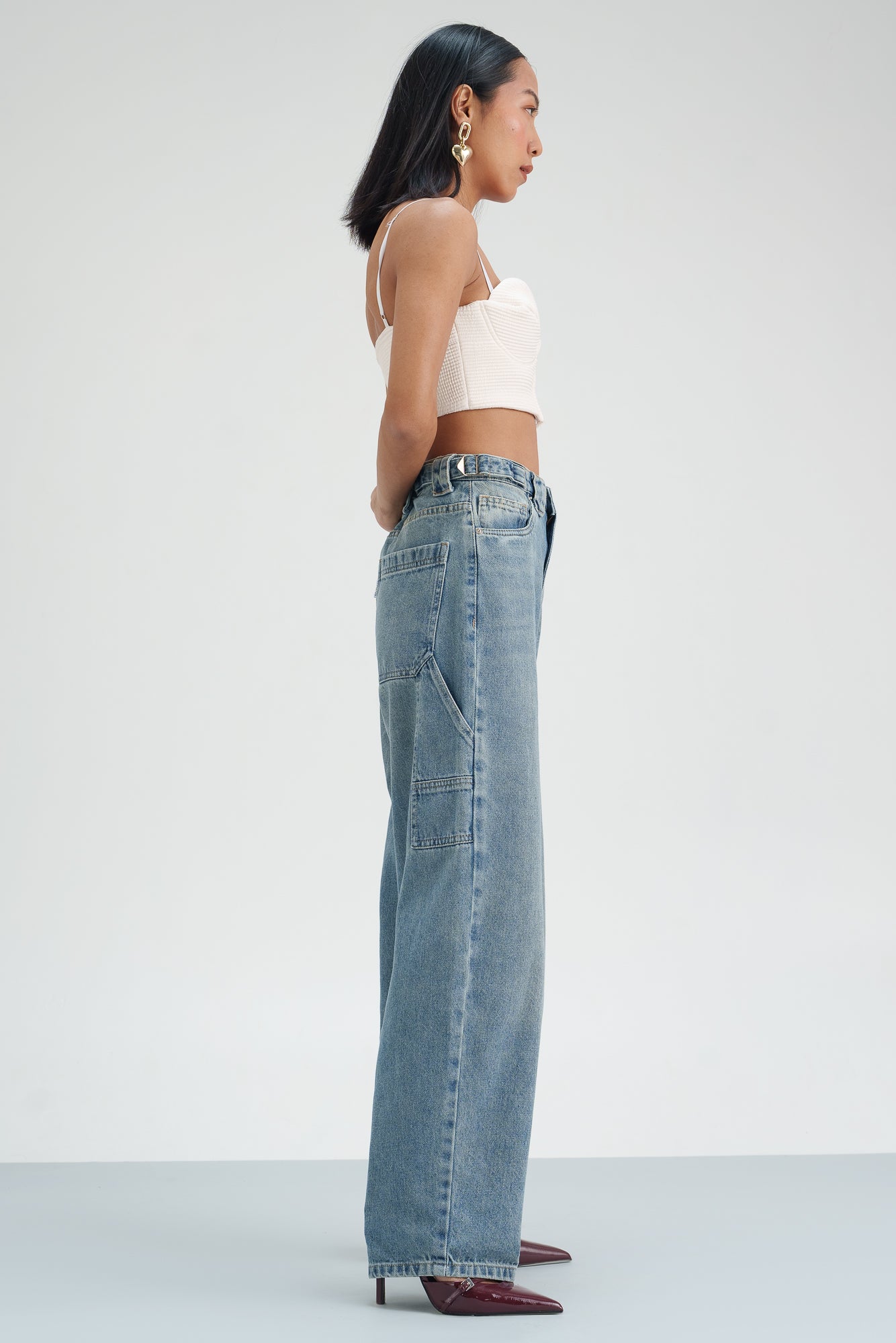 Lush Blue Balloon Fit Jeans