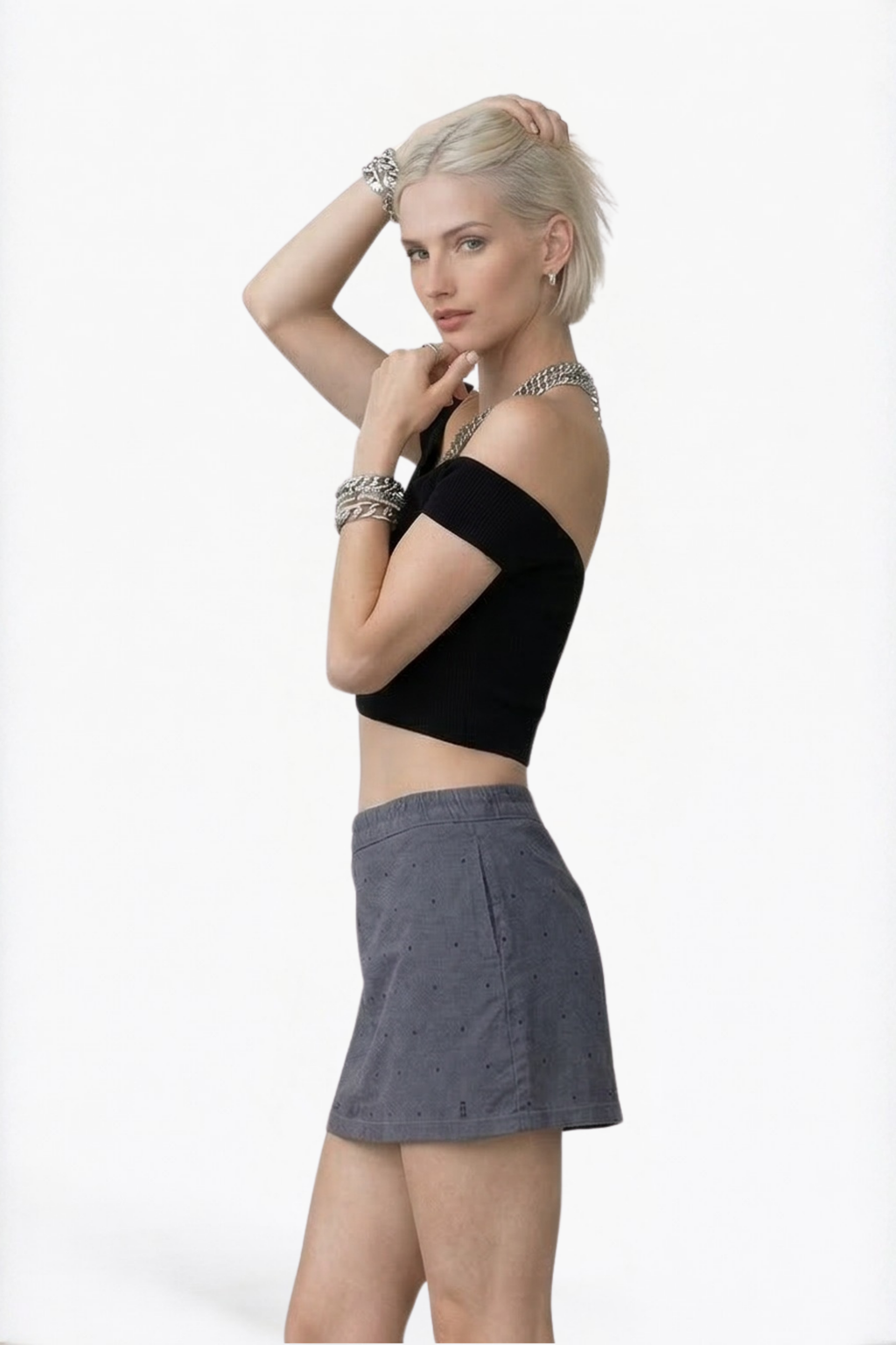 French Knot Mini Skirt