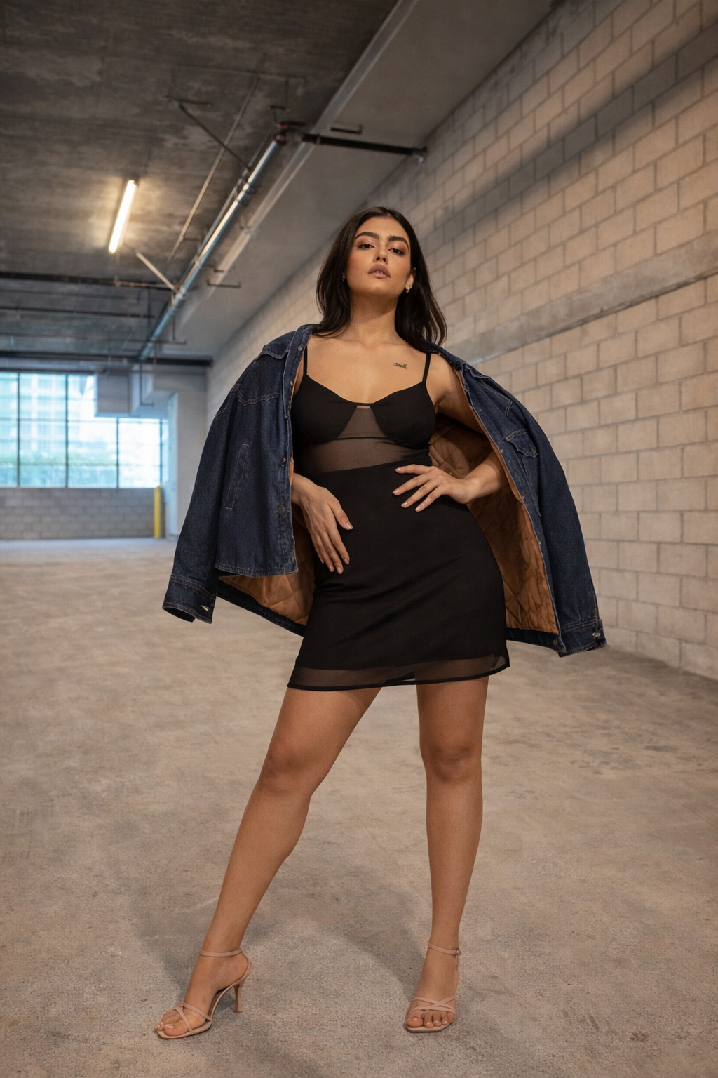 Black Ashley Solid Mini Dress