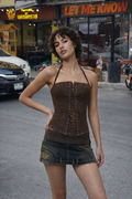 Dark Washed Denim Mini Skirt