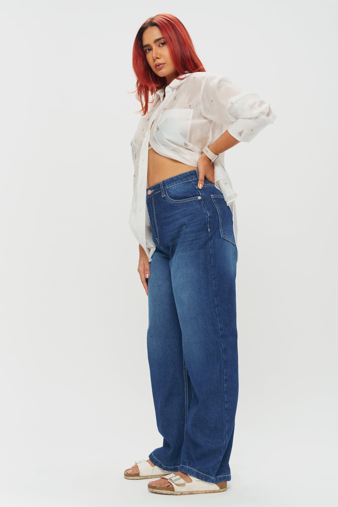 Blue Women's Straight Jeans
