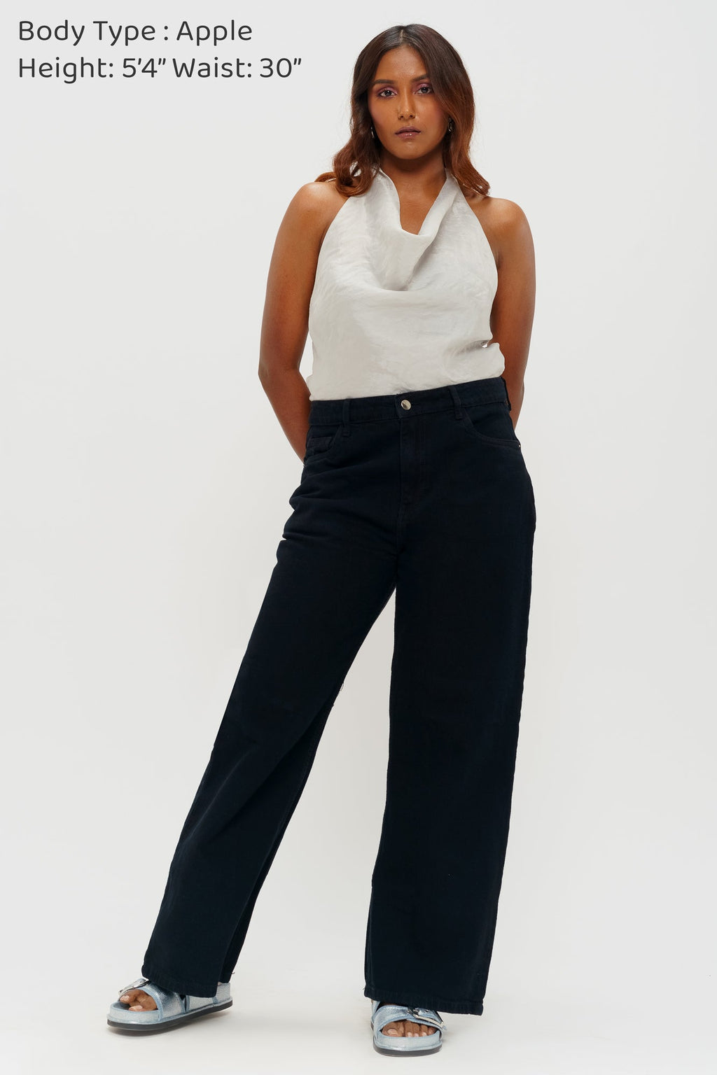 Jet Black Women's Wide Jeans