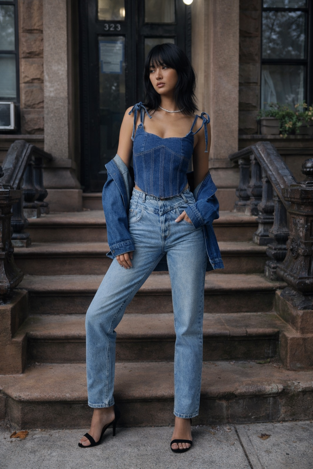 Push Up Indigo Top