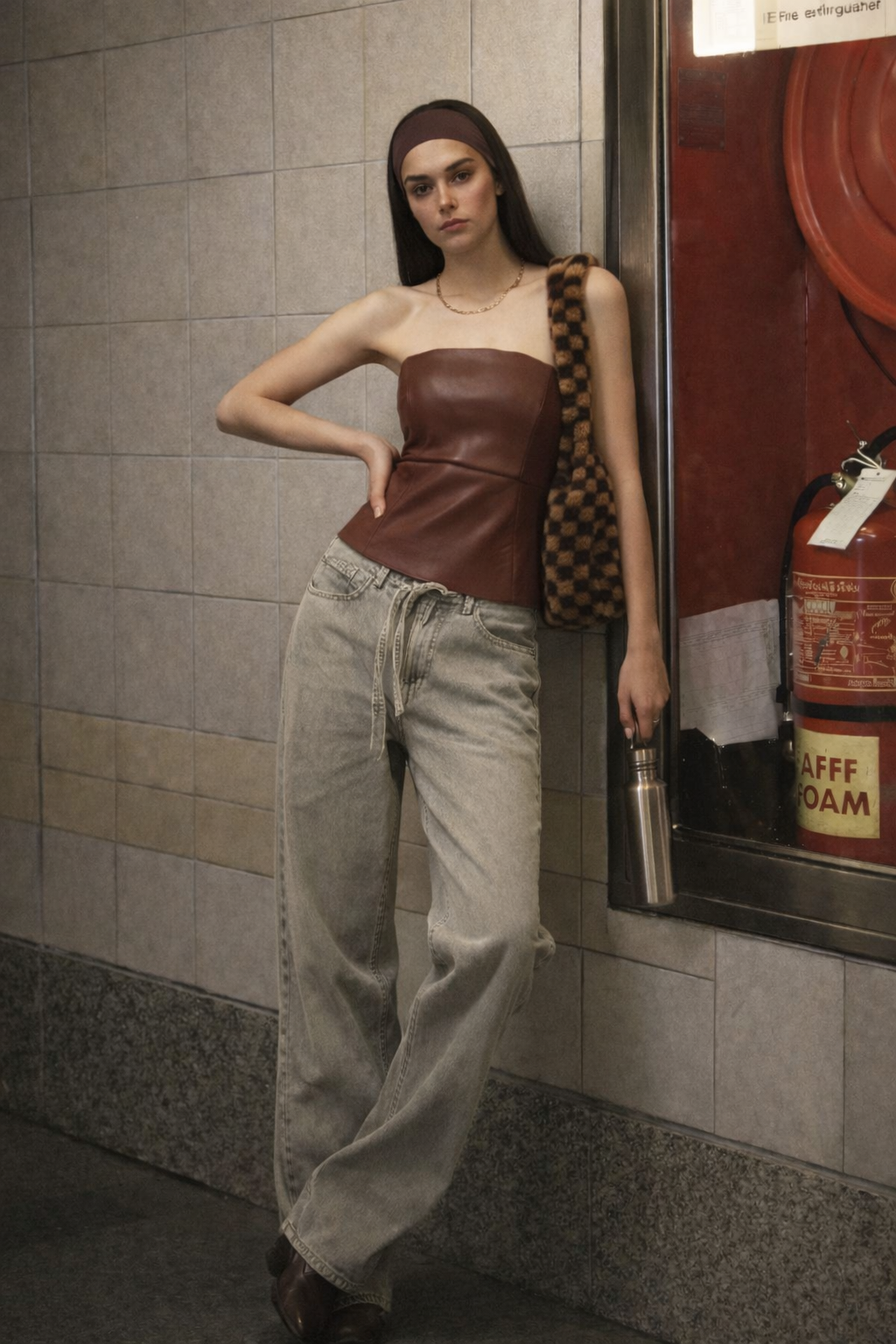 Mocha Leather Corset