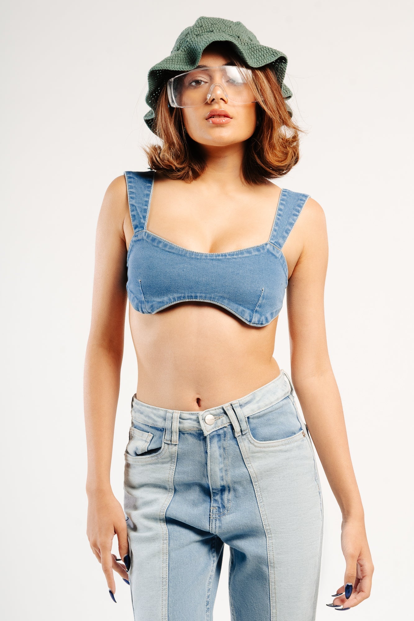 Feminine Denim Top
