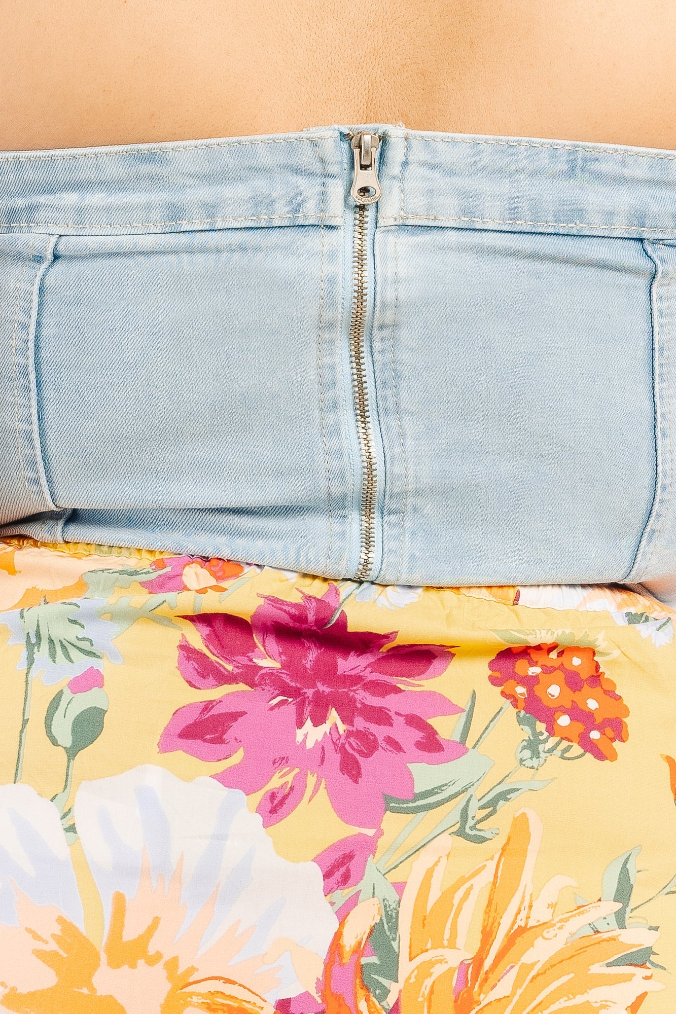 Light Indigo Denim Tube Top