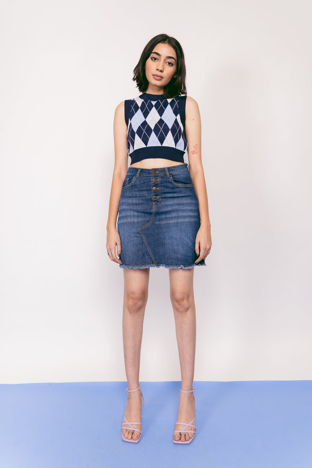 Denim Pencil Skirt