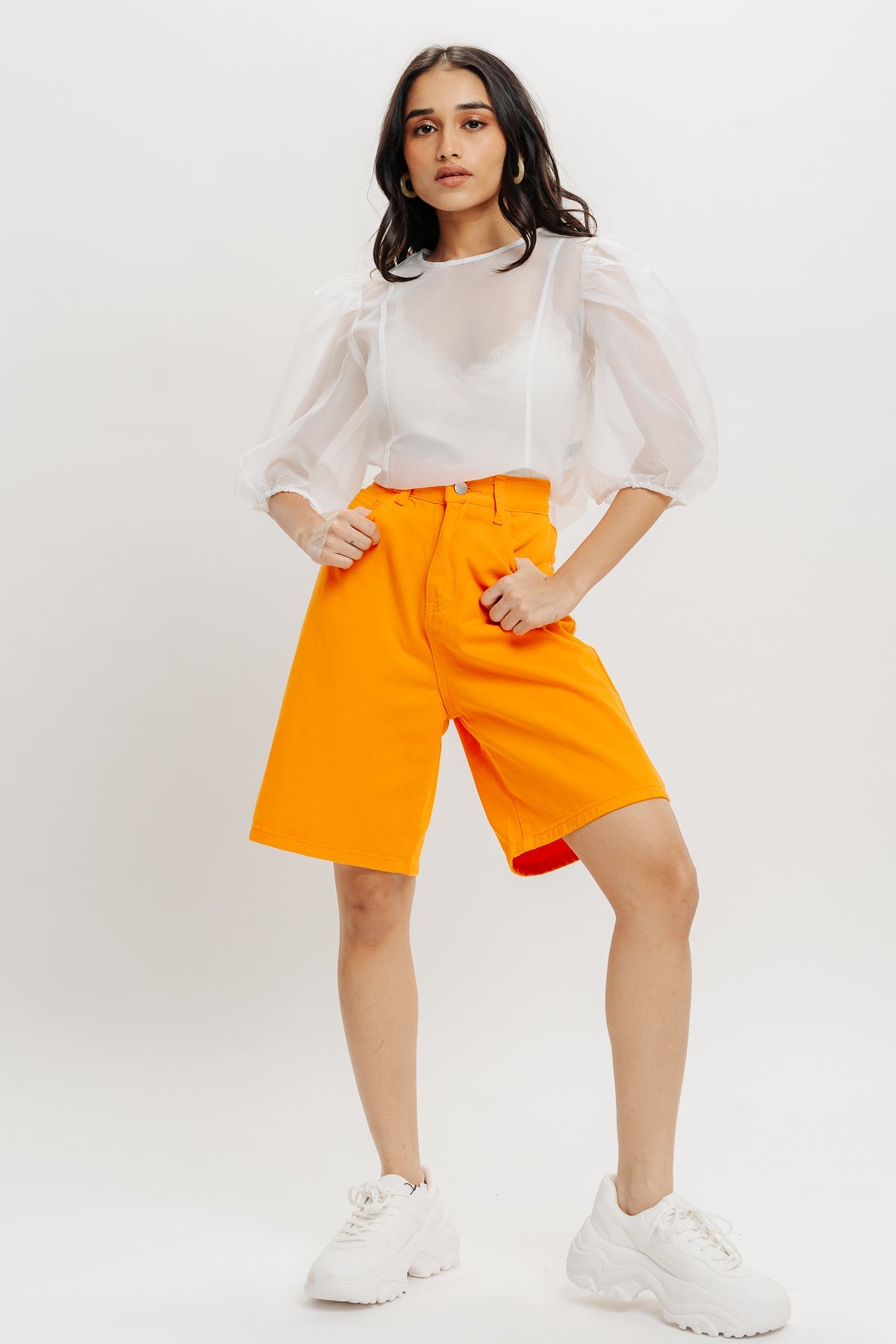 Tangerine Bermuda Shorts