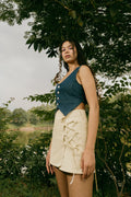 Criss Cross Ecru Skort