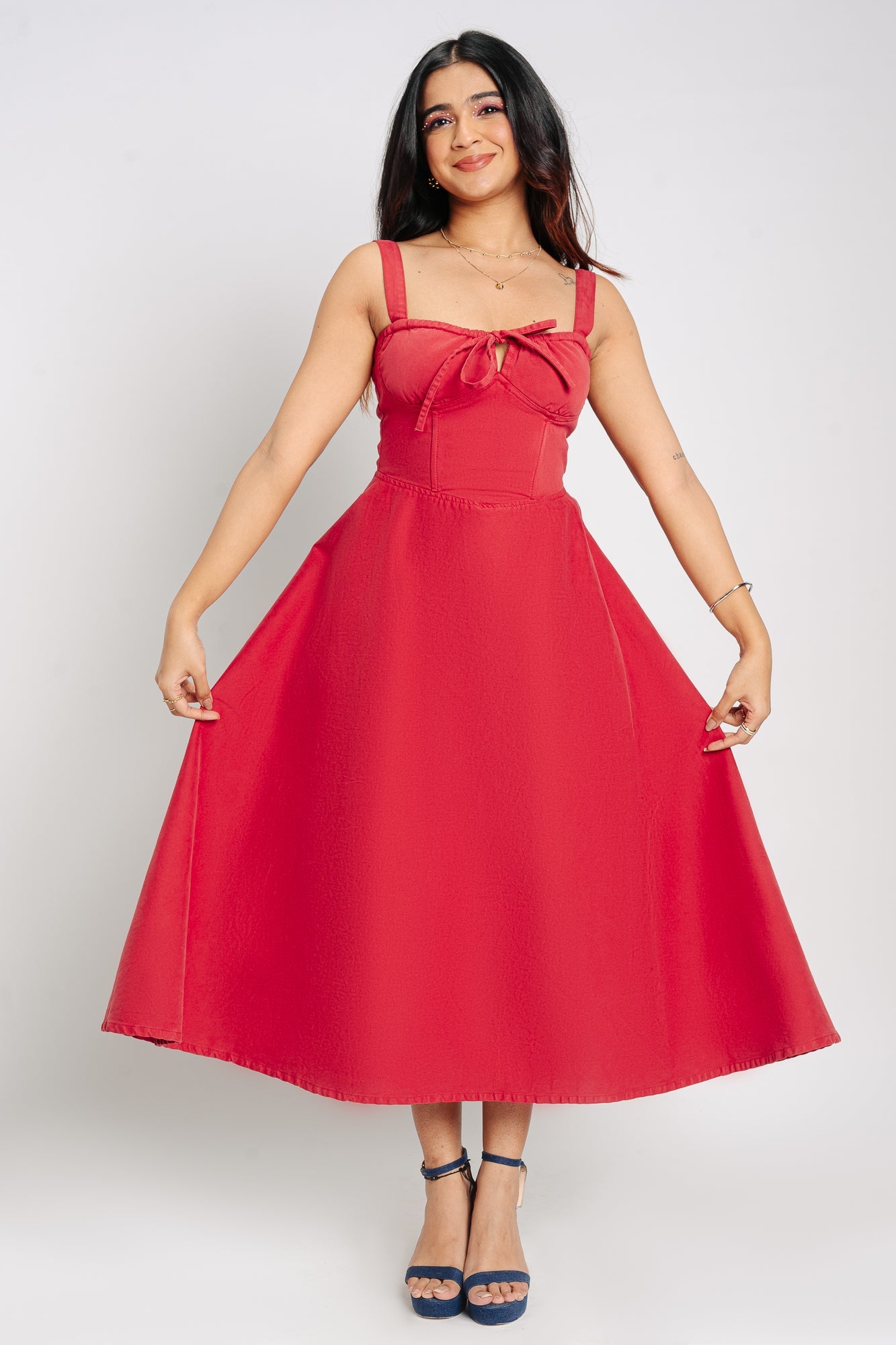 Princess Treatment Red Women's Long Fit and Flare Dress