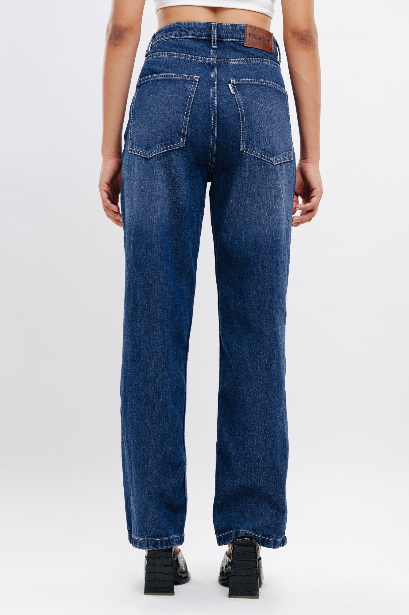 Basic Blue Women's Straight Jeans