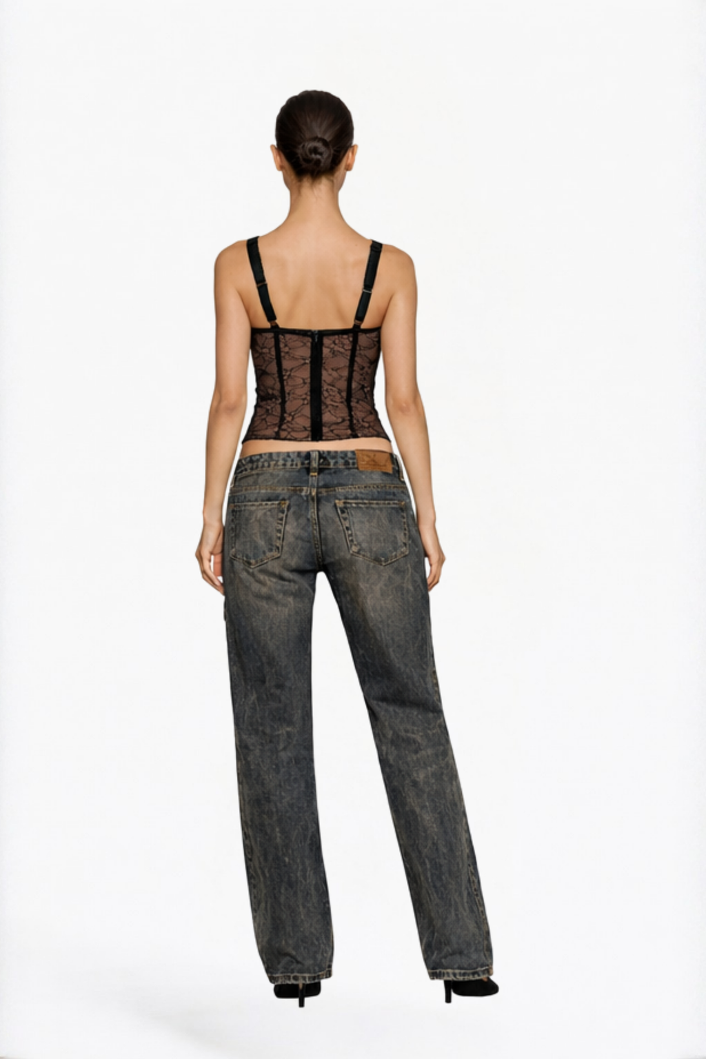 Vintage Wide-Leg Straight Jeans