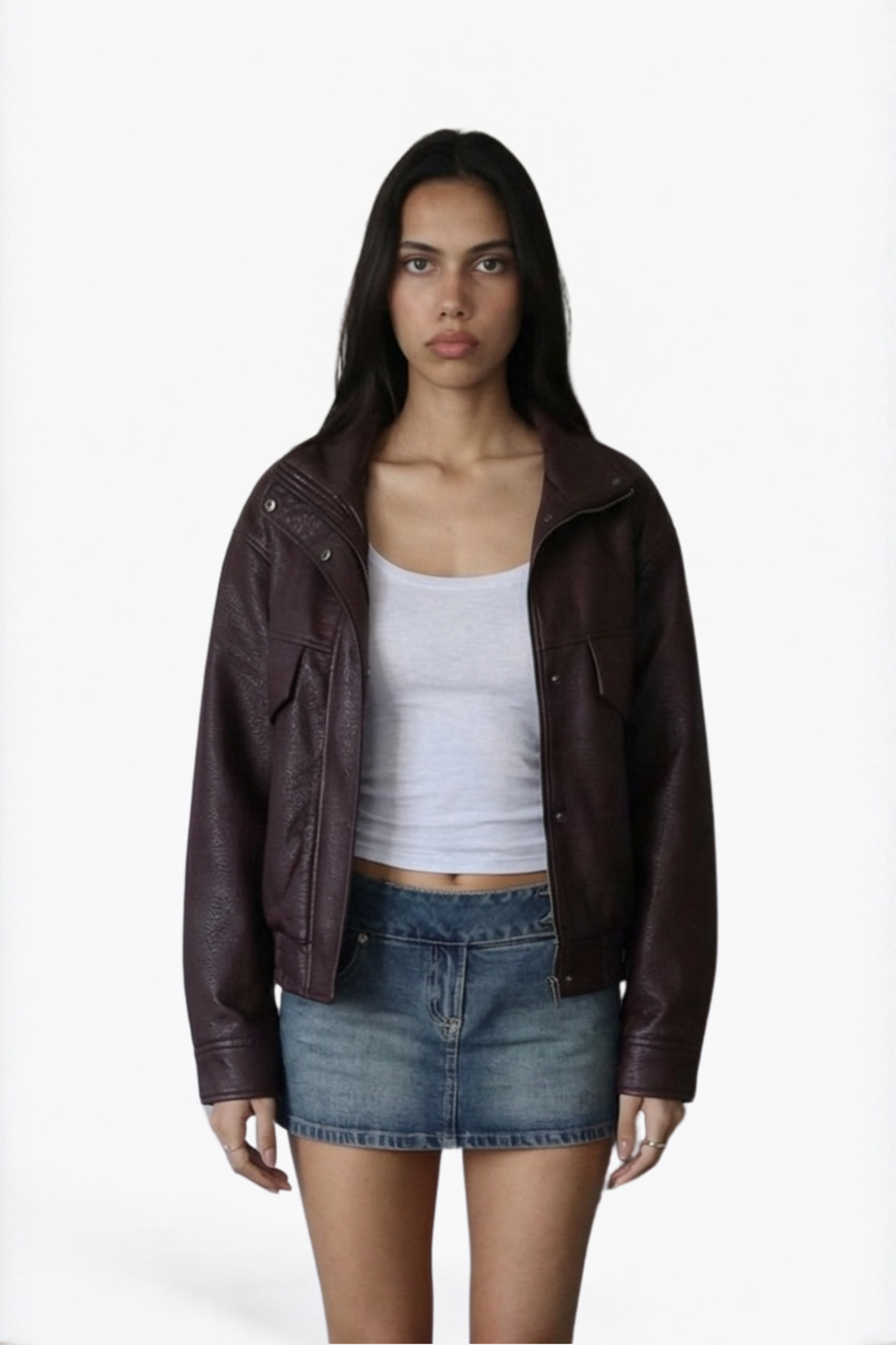 Light Washed Denim Mini Skirt