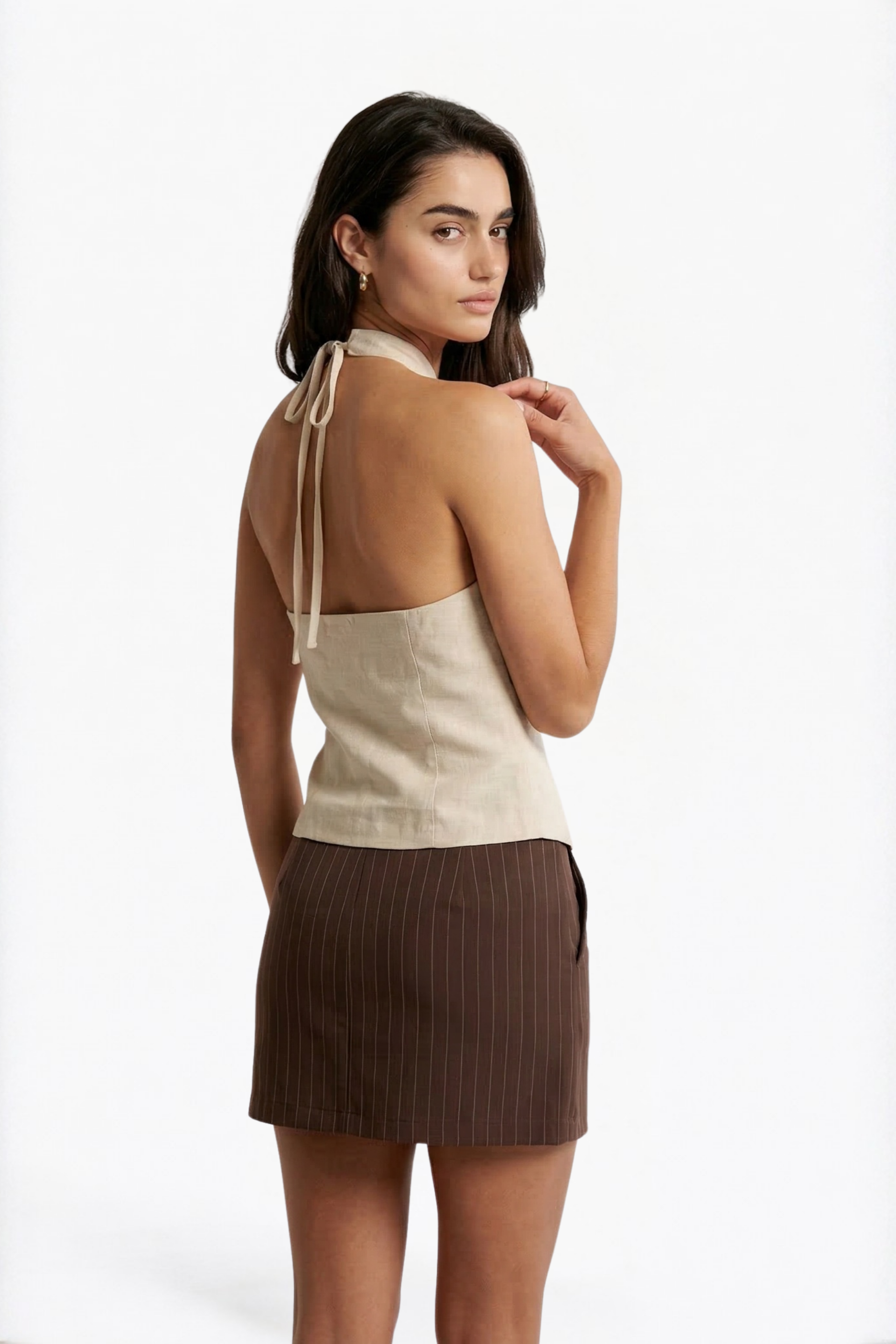Nude Halter Vest Top