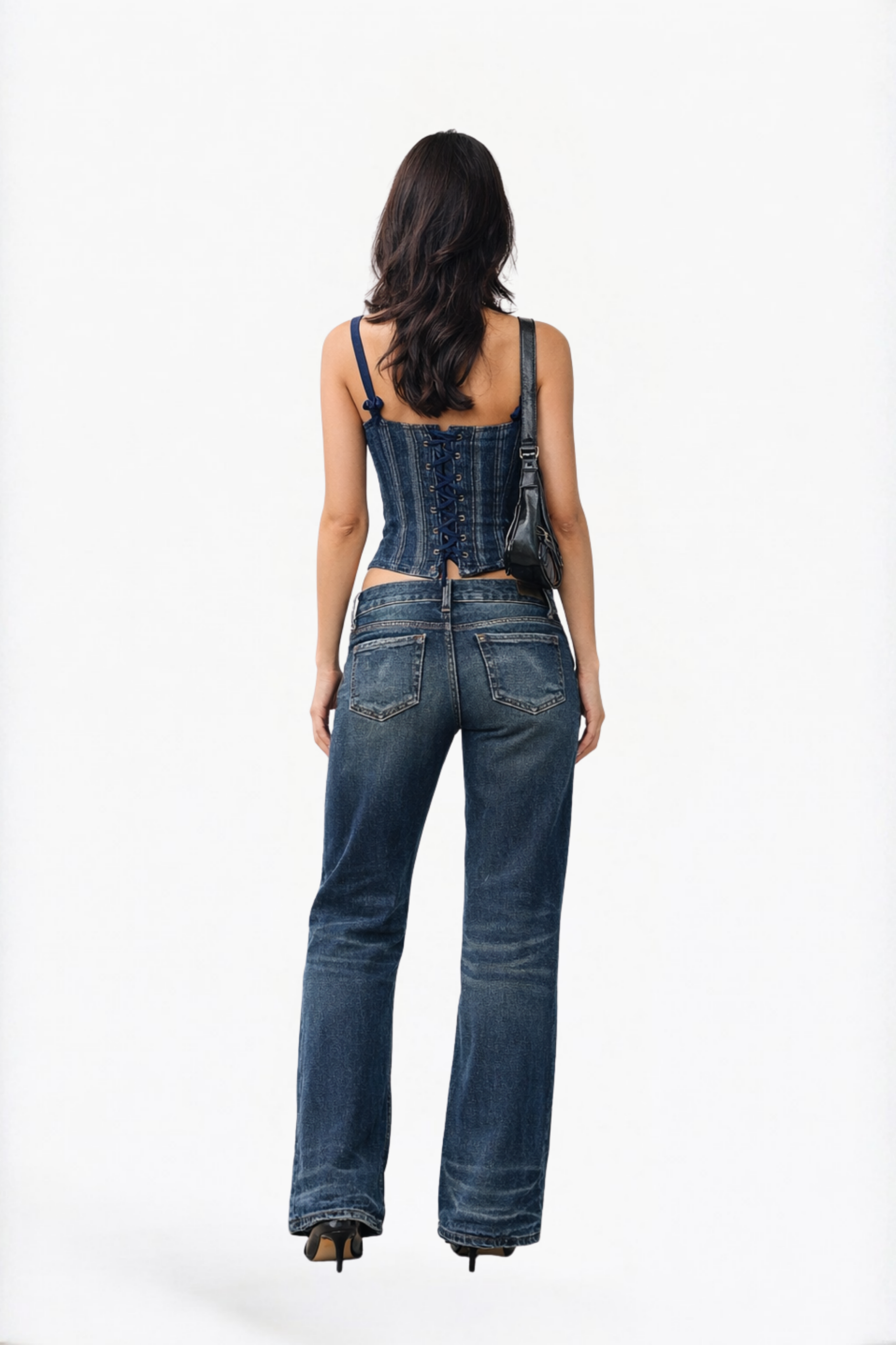 Dark Denim Bustier Top