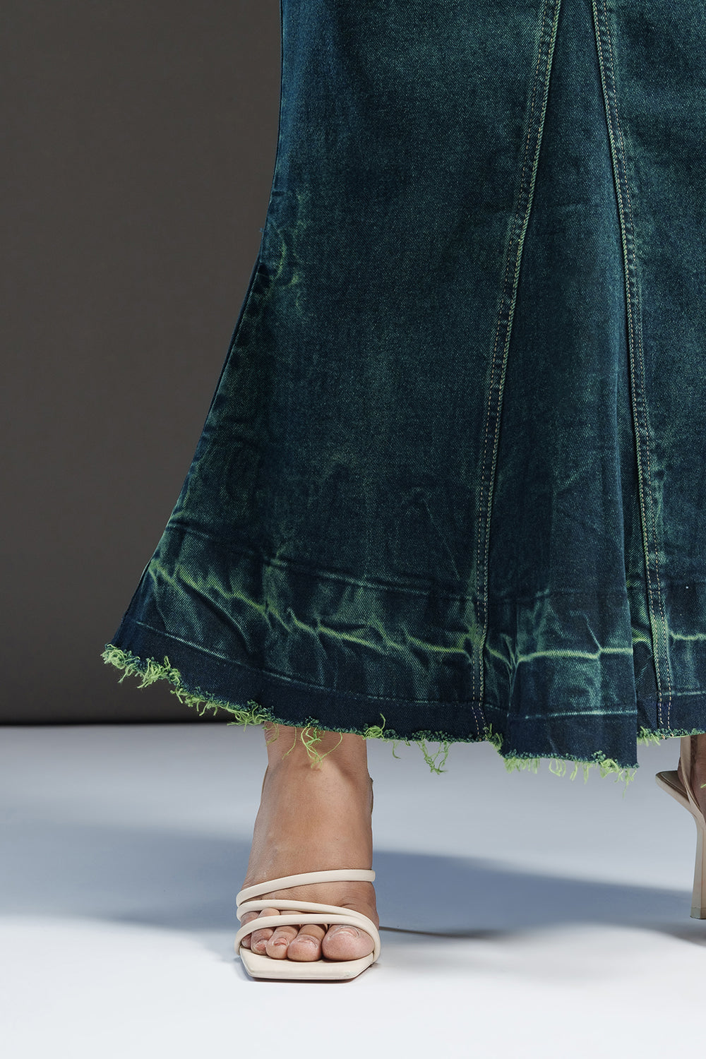 Lush Lagoon Curve Denim Mermaid Skirt