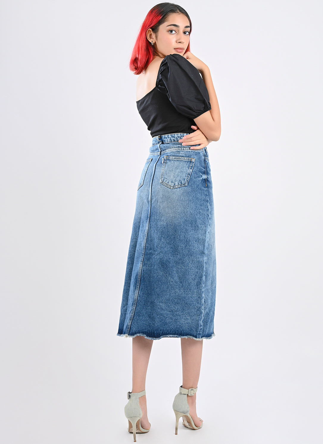 Overlap Midi Skirt