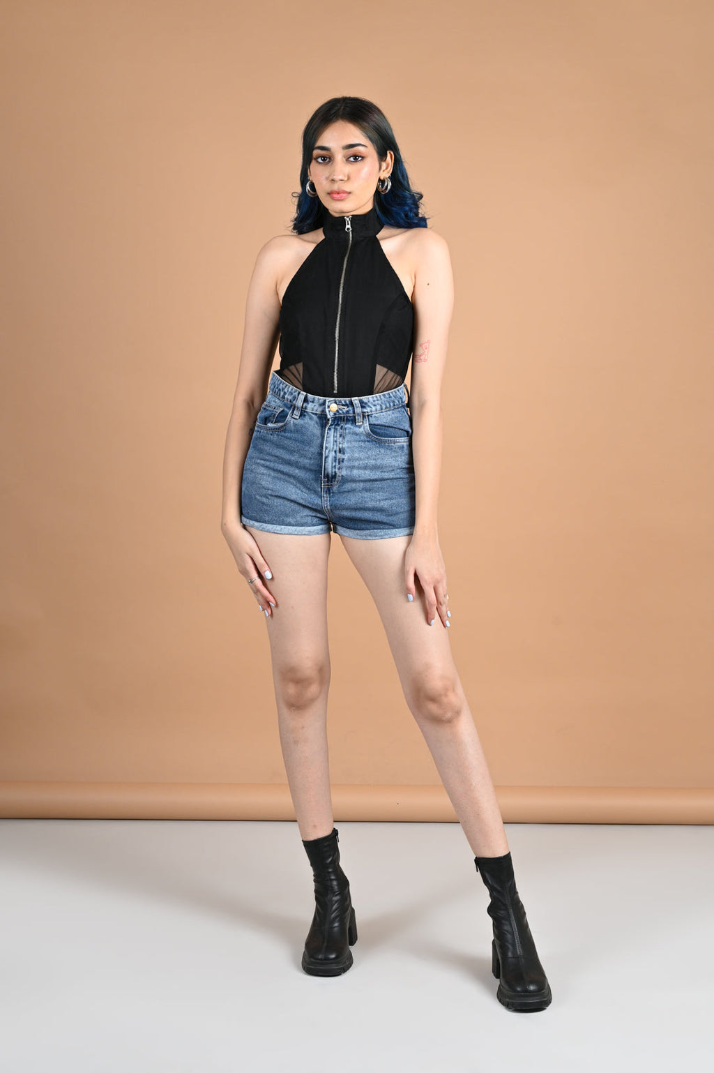 Black Mesh Bodysuit