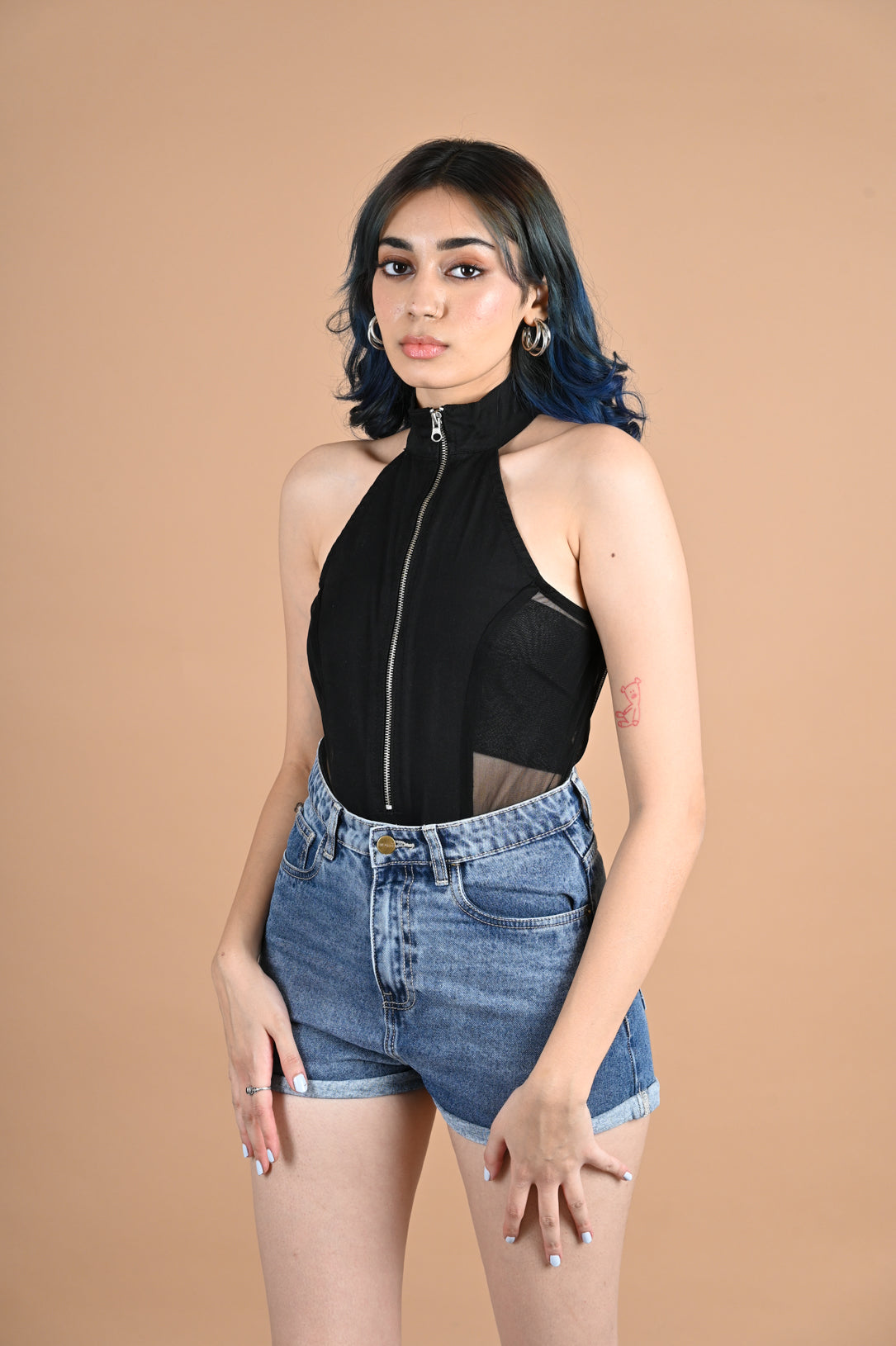 Black Mesh Bodysuit