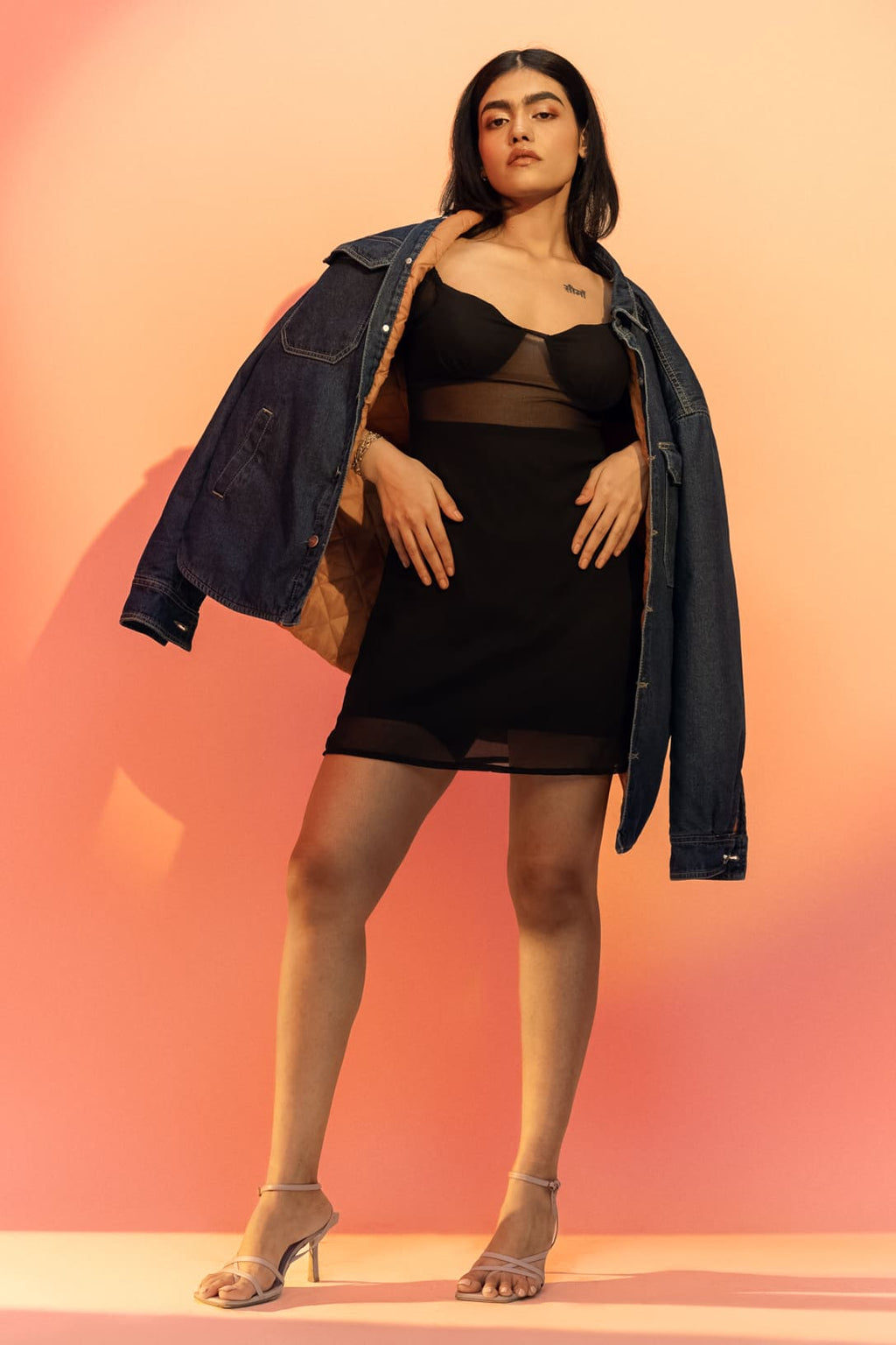 Black Ashley Solid Mini Dress