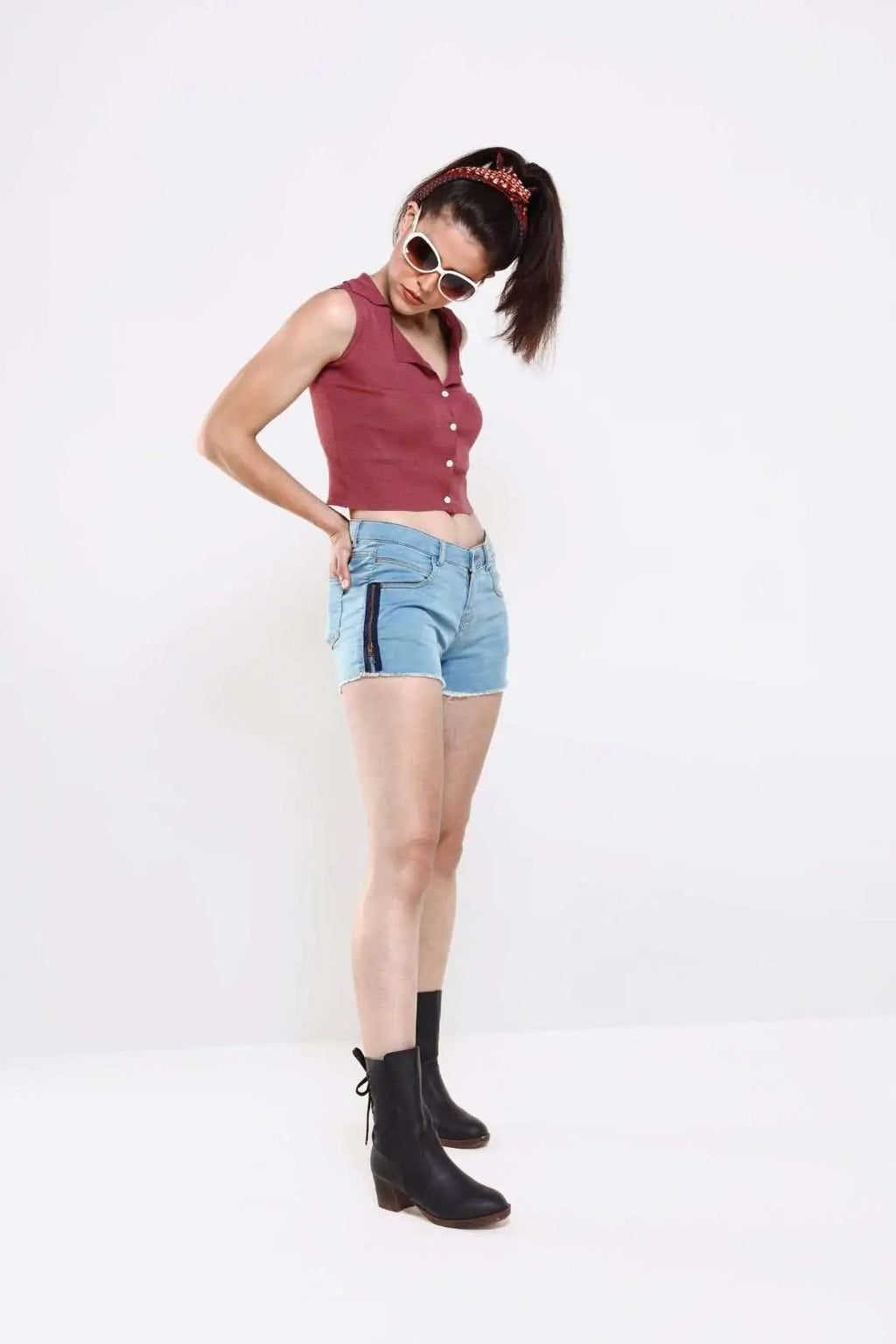 Light Blue Denim Hot Shorts