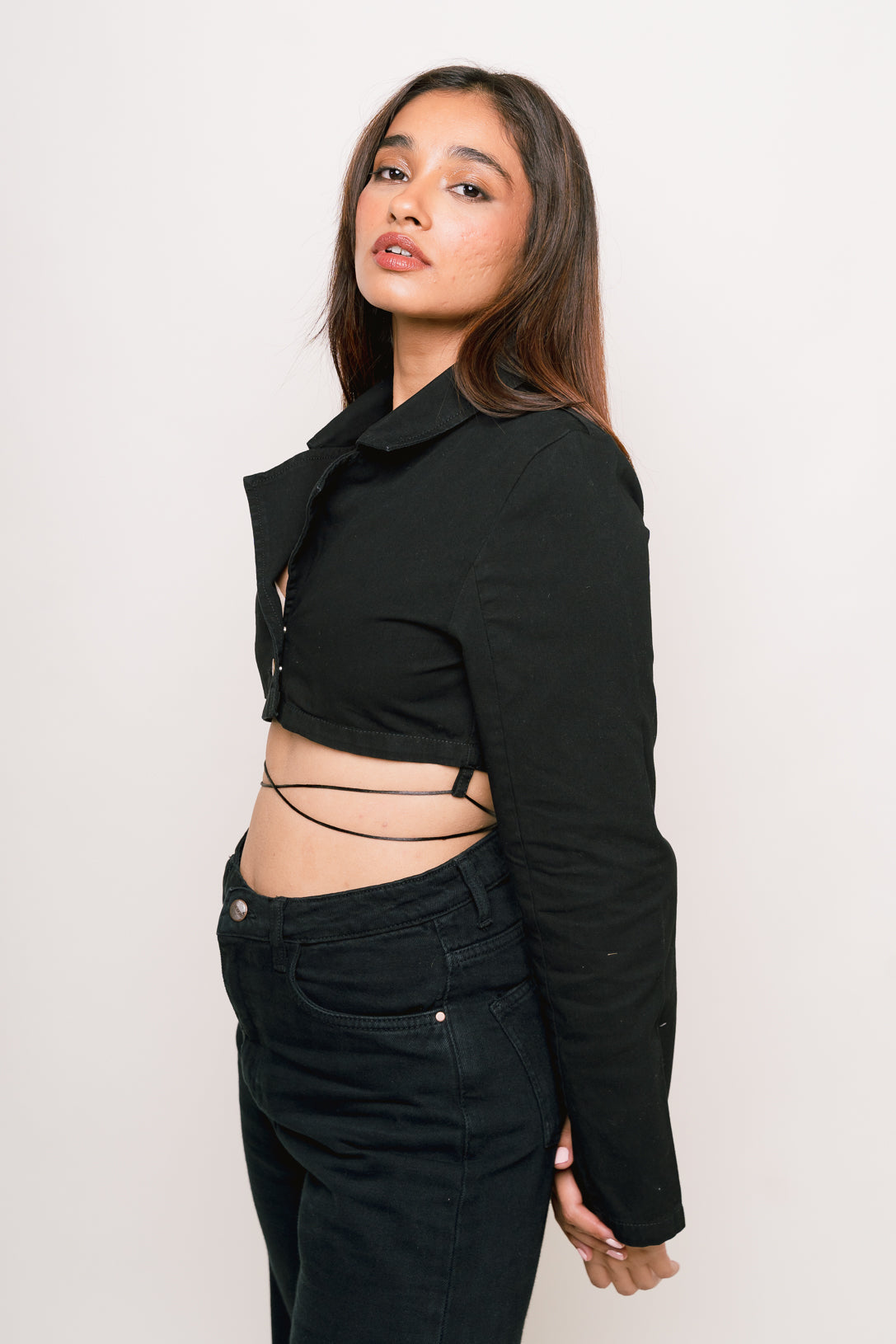 Black Cropped Top