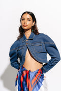 Dramatic Indigo Denim Top