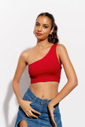 Red One Shoulder Top