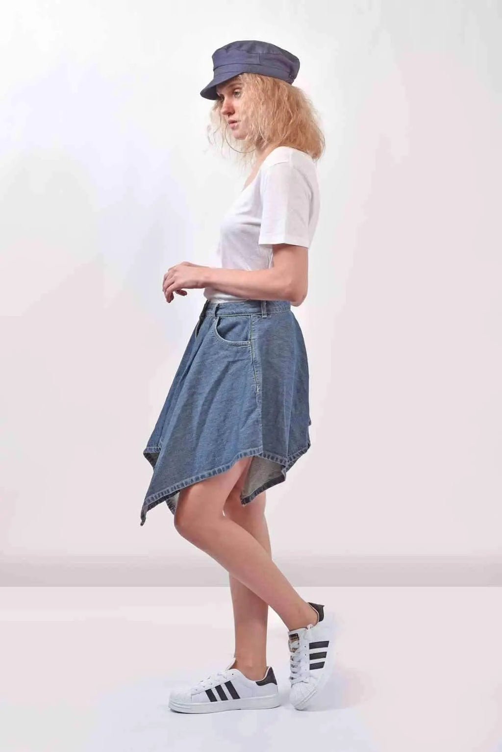Flared Denim Skirt