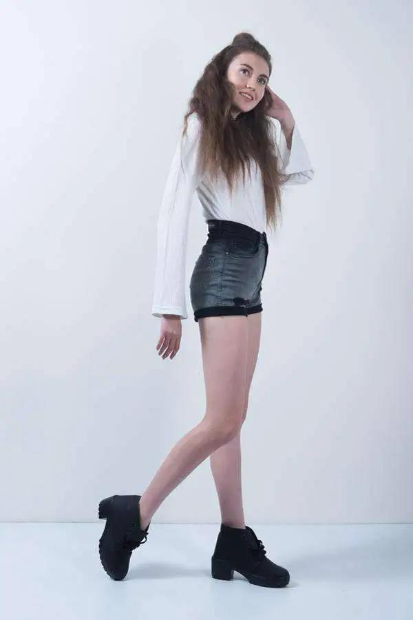Grey Denim Overdyed High Waist Shorts