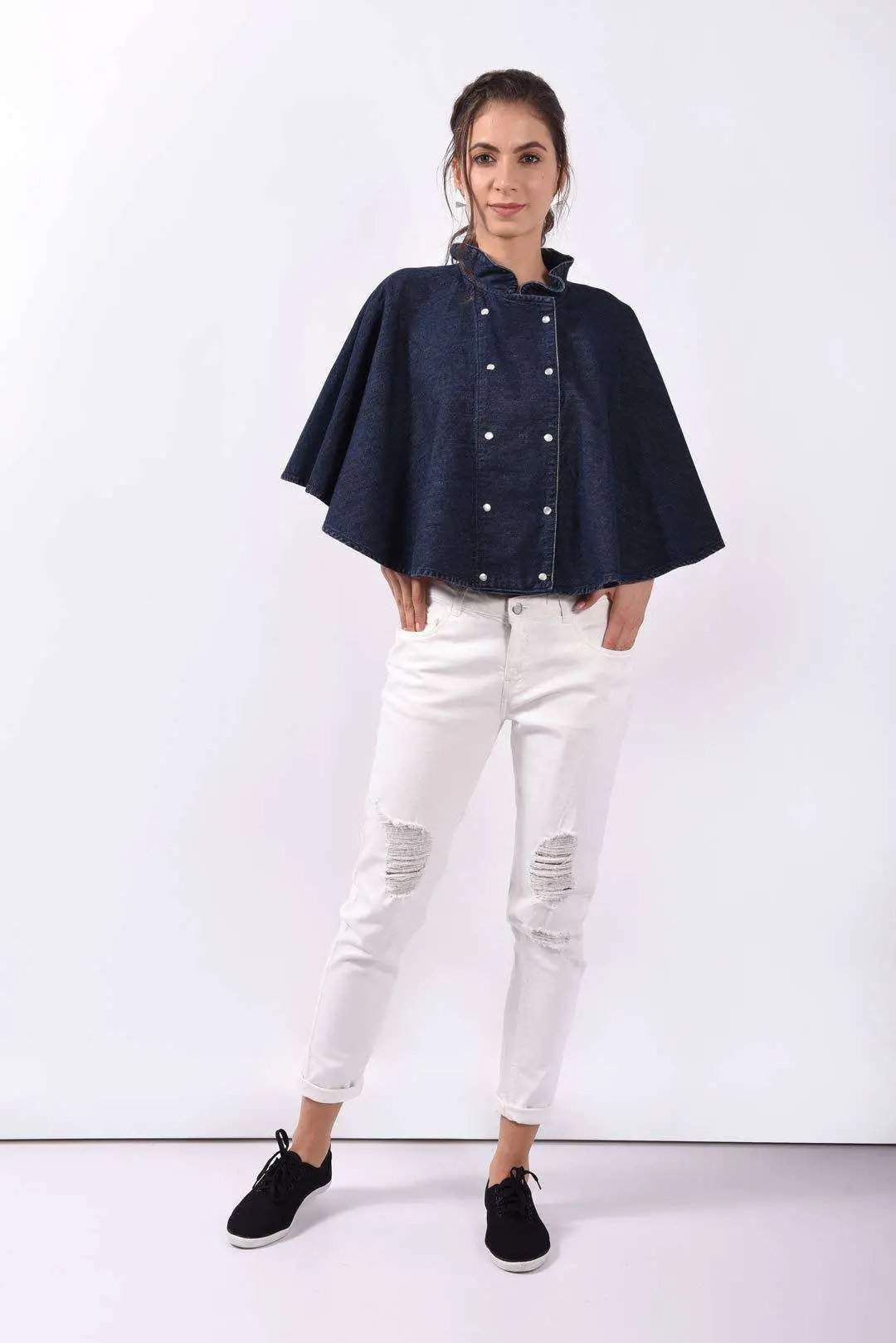 Denim Dark Blue Cape