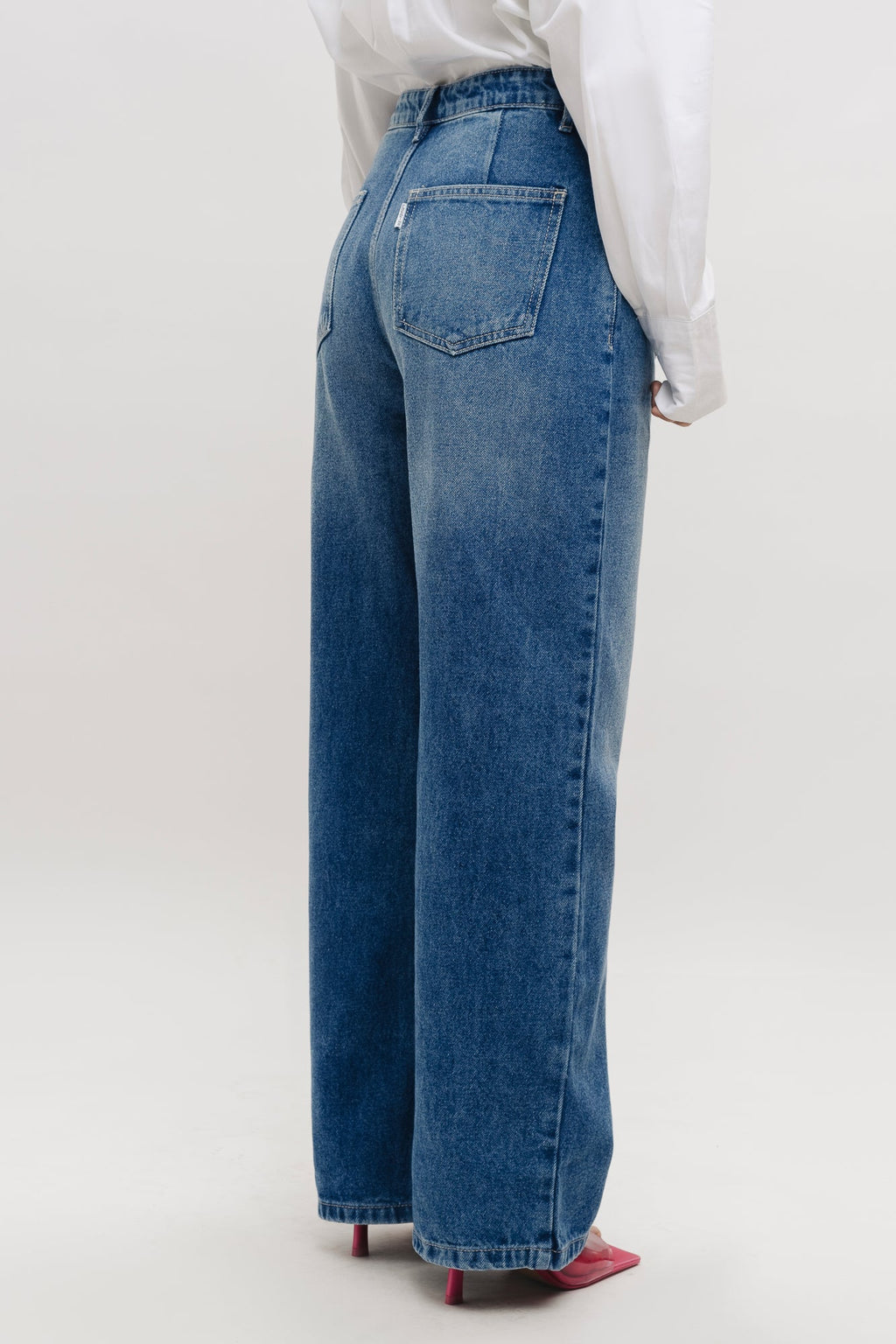 Double Front Yoke Straight Fit Jeans