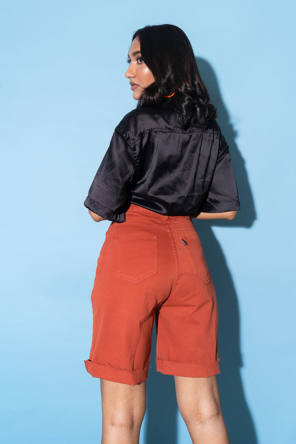 Rust Brown Bermuda Shorts