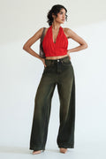 Oakmoss Women's Baggy Straight Jeans