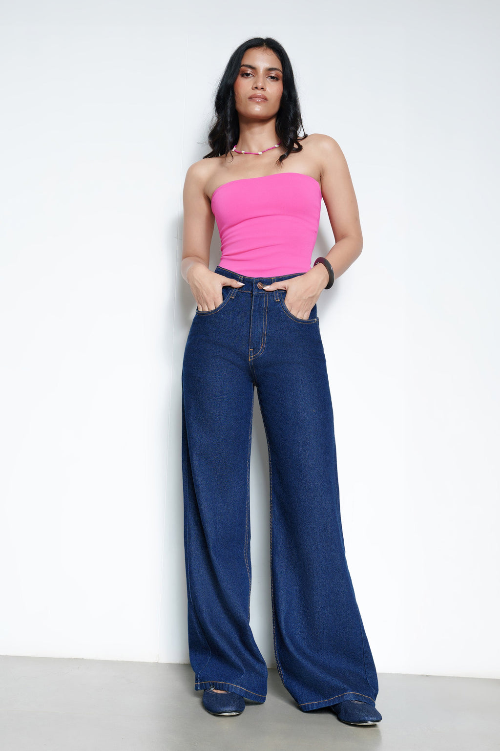 Classic Indigo Women's Wide Jeans