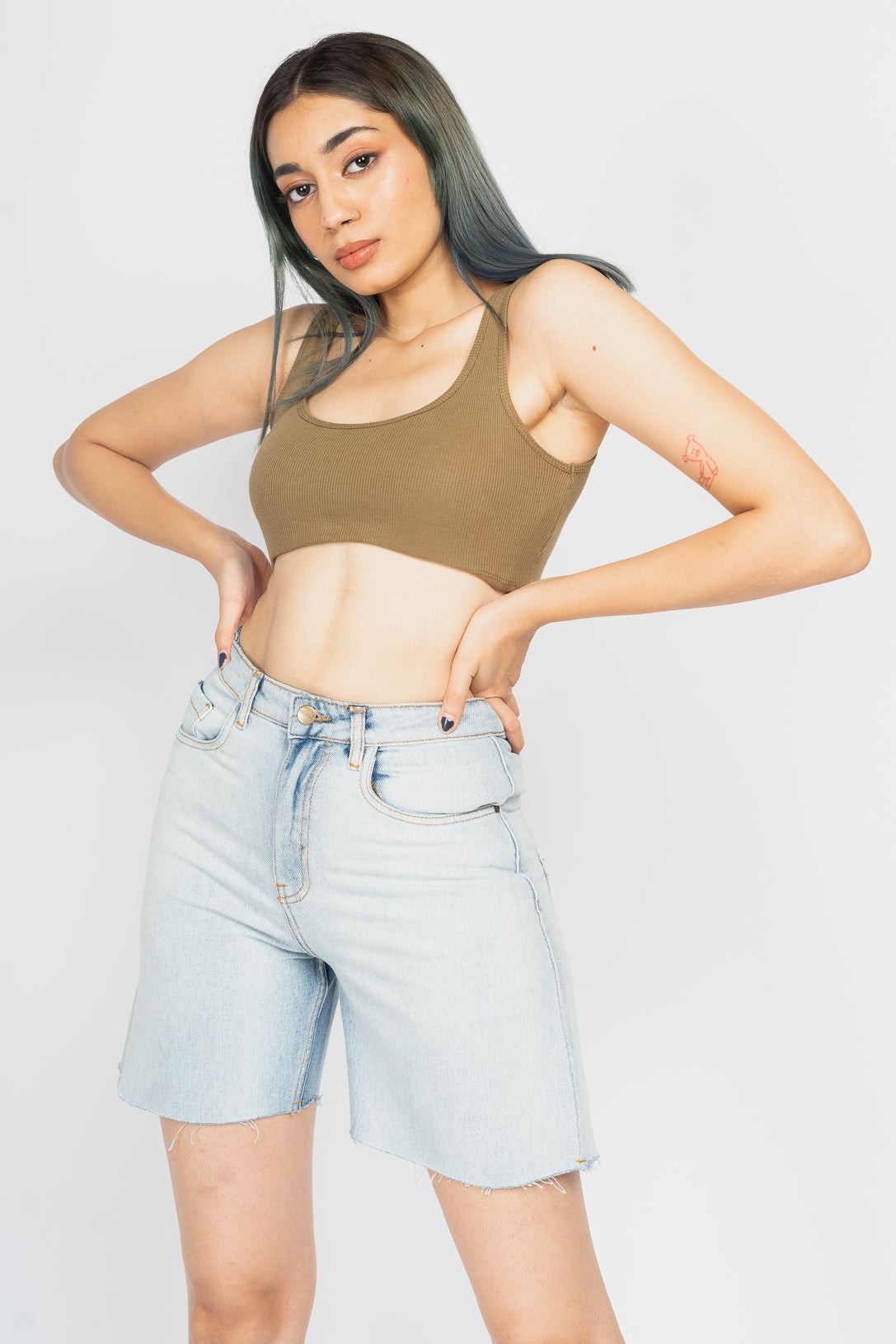 Light Ice Blue Bermuda Shorts