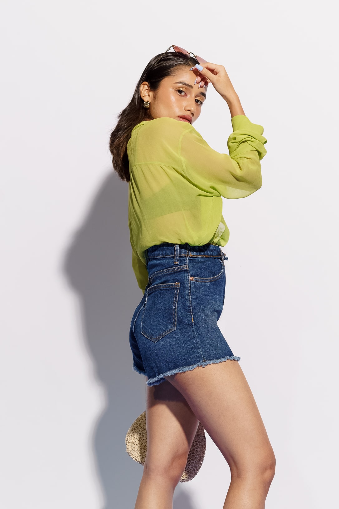 Upturned Waist Shorts