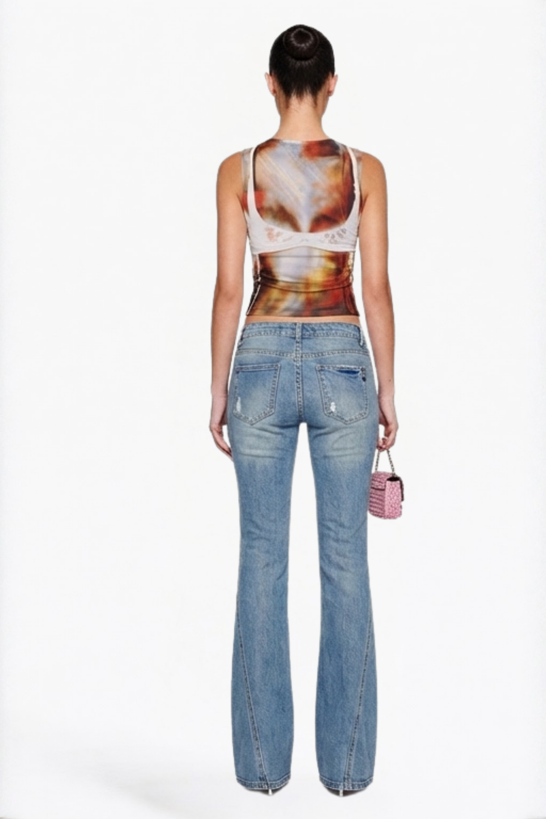 Multicolor Abstract Print Graphic Tank Top