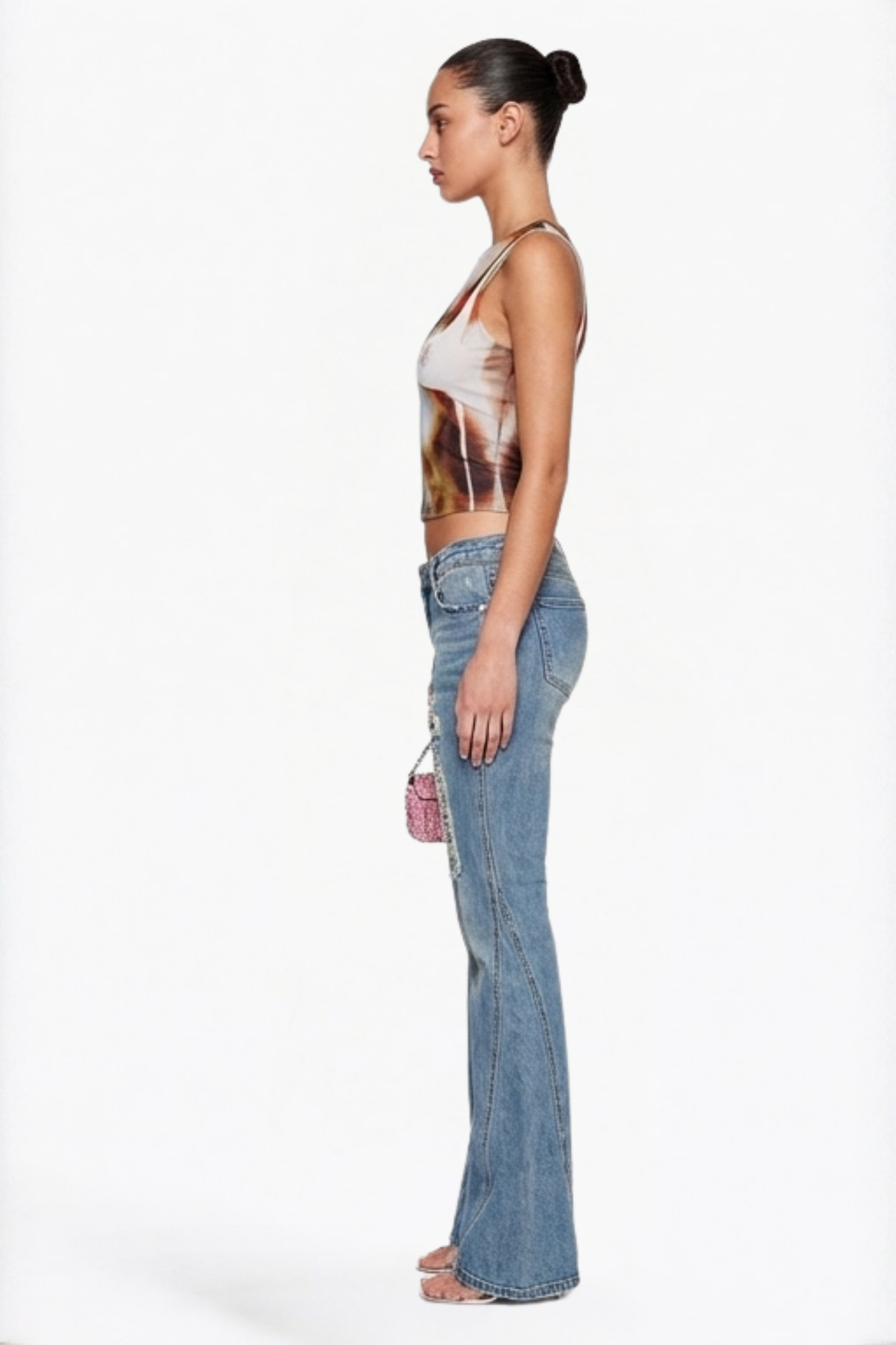 Multicolor Abstract Print Graphic Tank Top