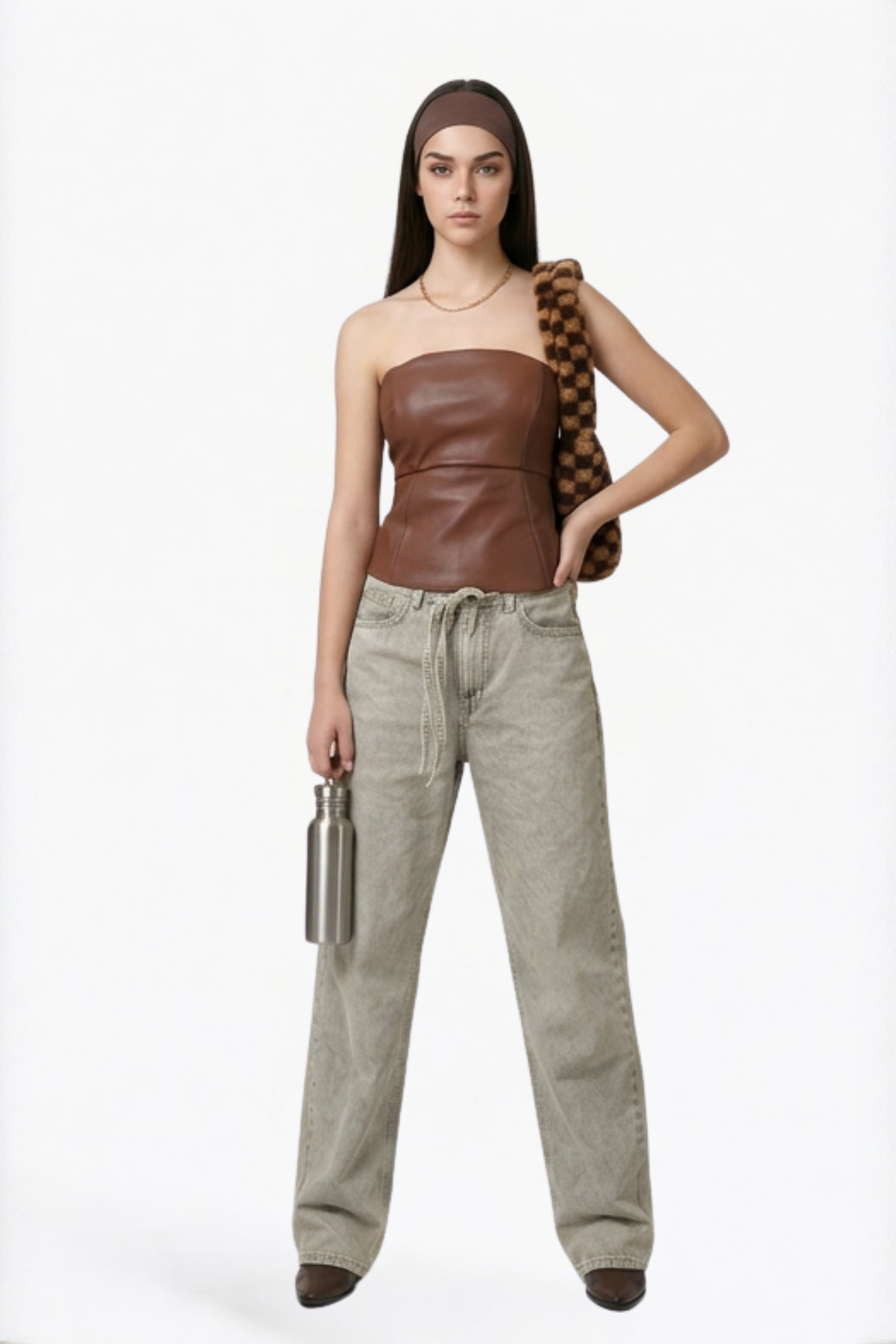 Mocha Leather Corset