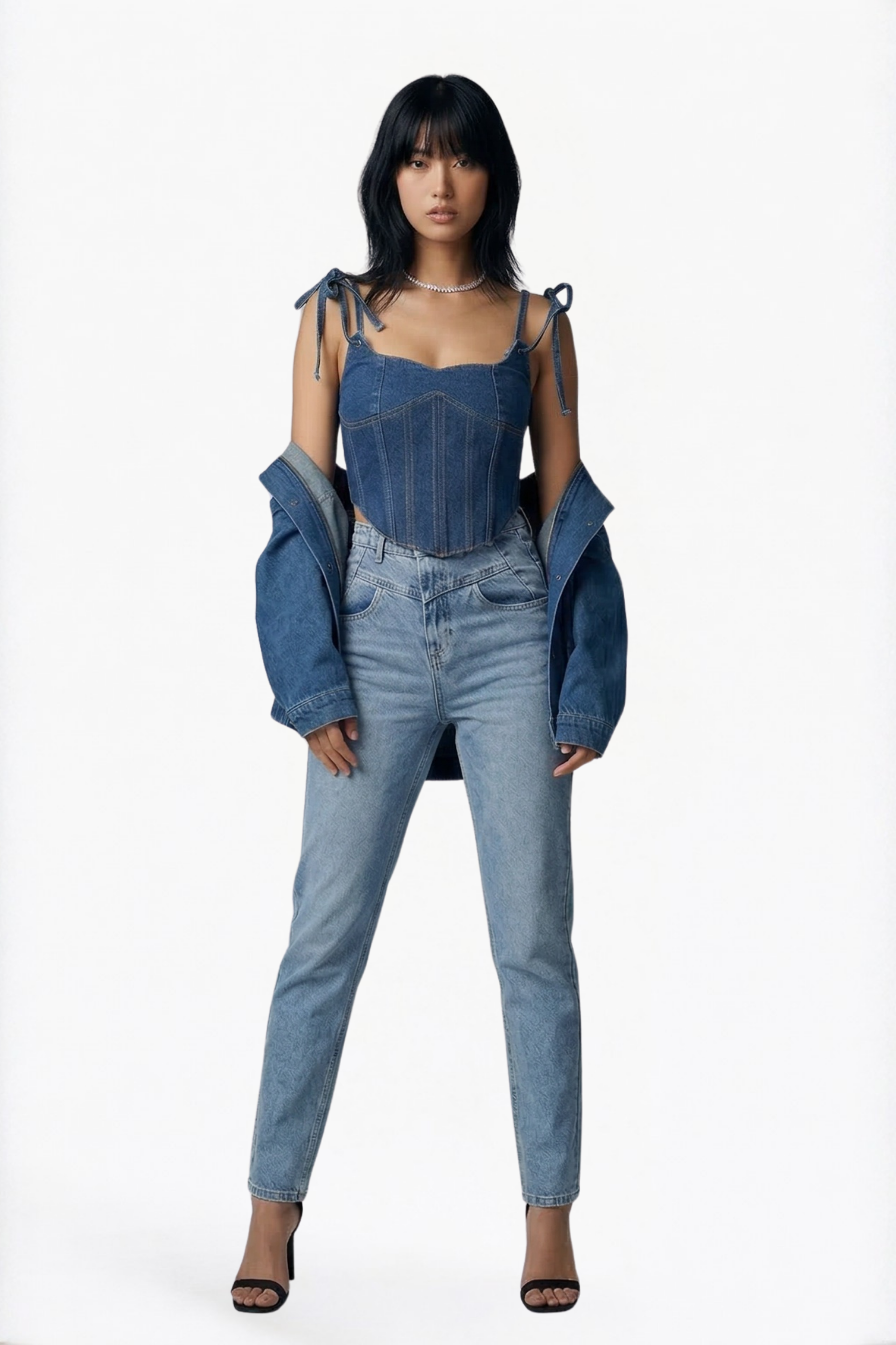 Push Up Indigo Top